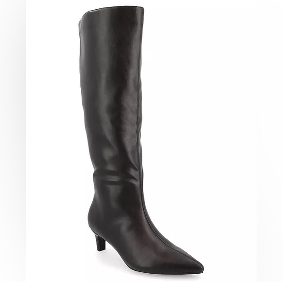 Journee Collection Kitten Heel Pointed Toe Boot - Picture 1 of 11